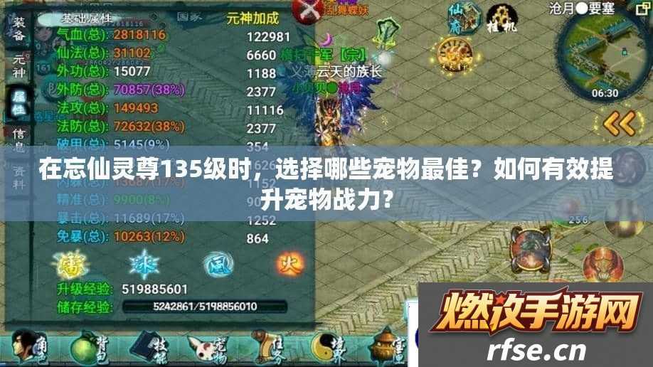 在忘仙灵尊135级时